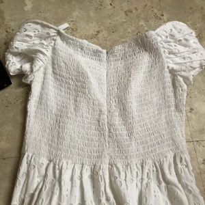 LF Dresses - Womens LF Leslie Fay Off the Shoulder Eyelet Dress LF Dresses - Womens LF Leslie Fay Off the Shoulder Eyelet Dress